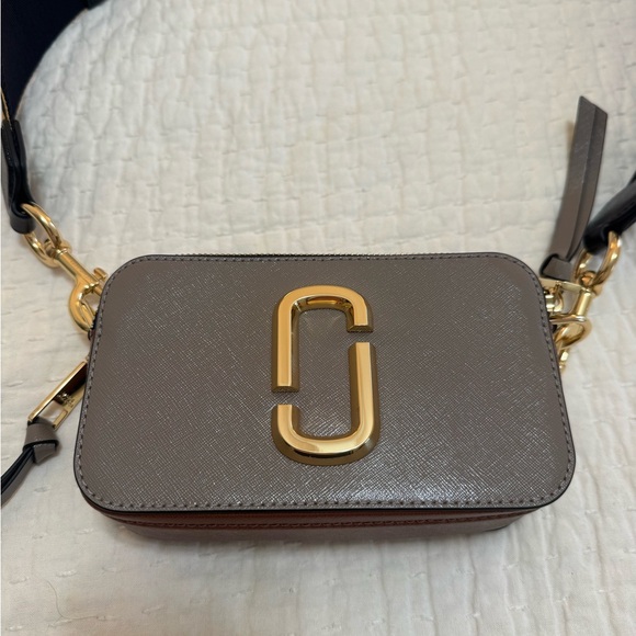 Marc Jacobs Crossbody Bag in Gray with Gold Accents